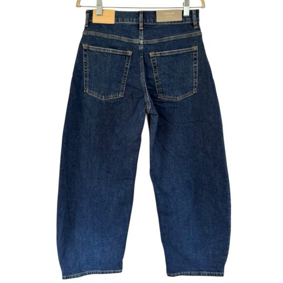 NWT Everlane The Way High Curve Jean Barrel Leg Ocean Blue Women’s Size 28 - Picture 4 of 9